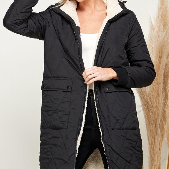 Reversible Shera Jacket, Parka Jacket with Drawstring Detail - Picture 11 of 15